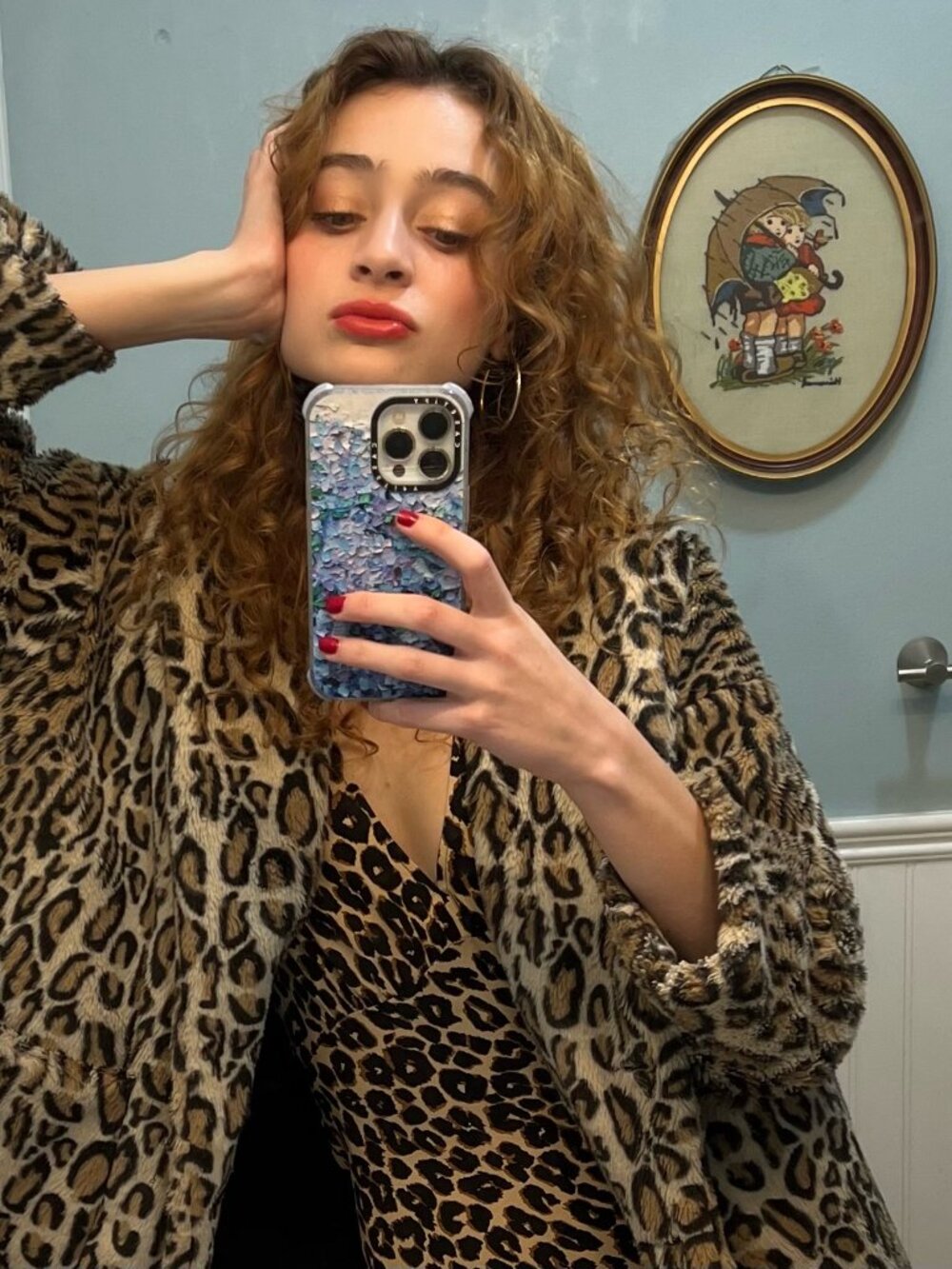 The Kooples Leopard Print Faux Fur Jacket